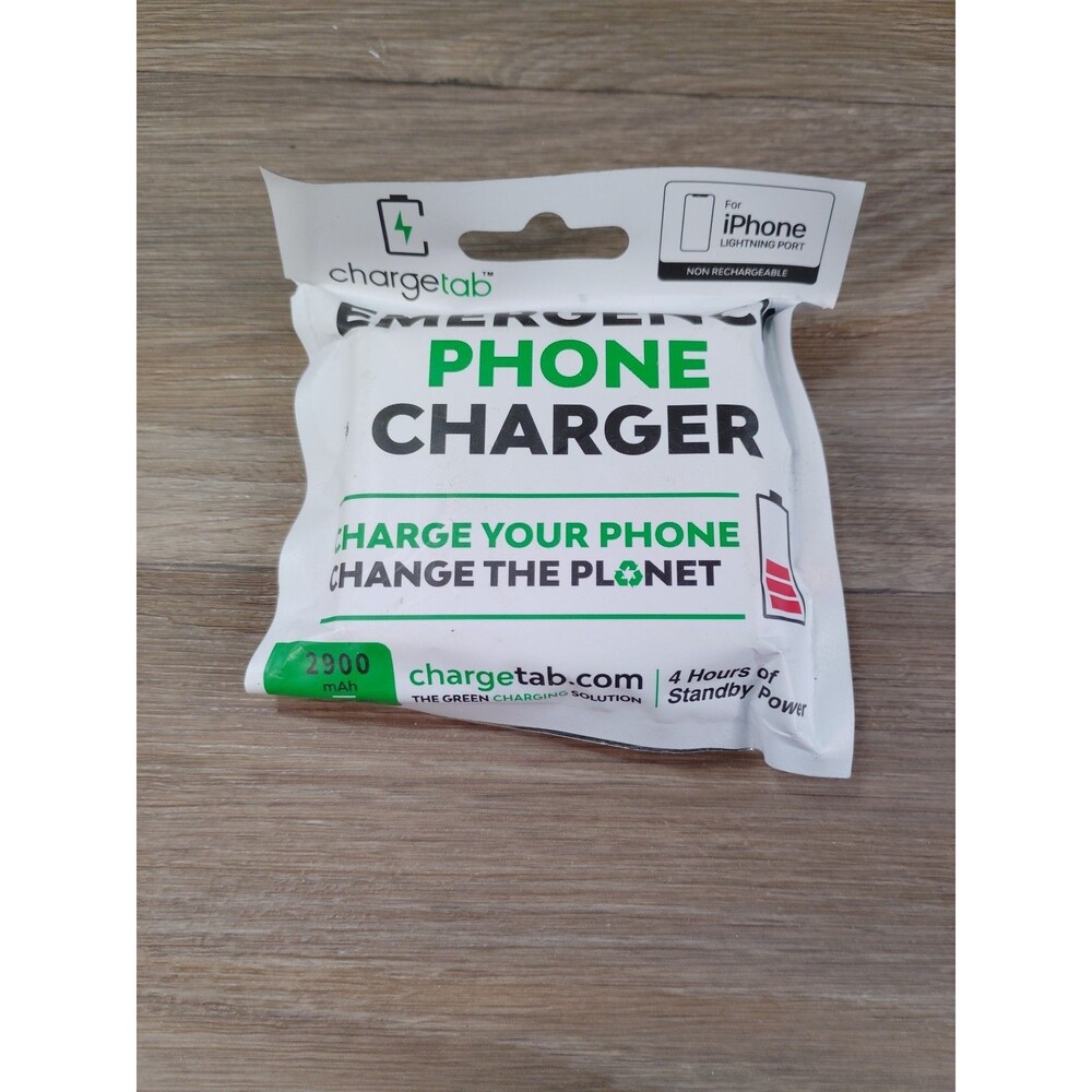 ChargeTab Emergency iPhone lightning charger (2900mAh) MFi-Certified
